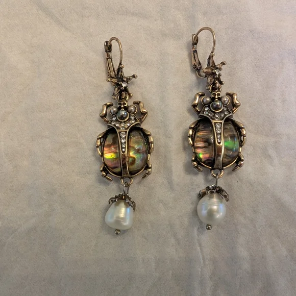 Anthropologie Gold Vintage-Inspired Earrings - Picture 1 of 2